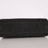 Rare Chanel 1994 Black Denim Small Kelly Top Handle - FashioNica