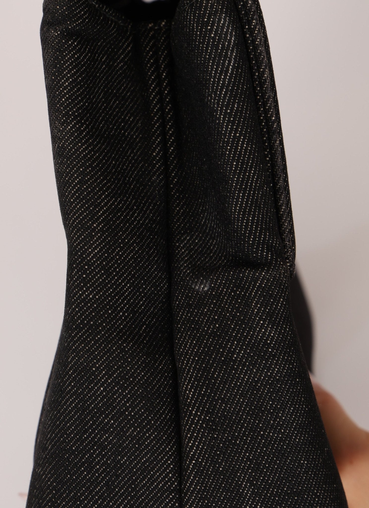 Rare Chanel 1994 Black Denim Small Kelly Top Handle - FashioNica