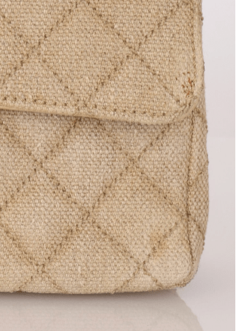 Rare Chanel 1994 Hemp Small Classic Double Flap Bag 24k GP - FashioNica