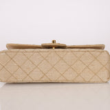 Rare Chanel 1994 Hemp Small Classic Double Flap Bag 24k GP - FashioNica