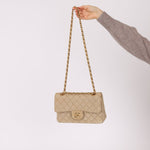 Rare Chanel 1994 Hemp Small Classic Double Flap Bag 24k GP - FashioNica