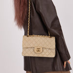 Rare Chanel 1994 Hemp Small Classic Double Flap Bag 24k GP - FashioNica