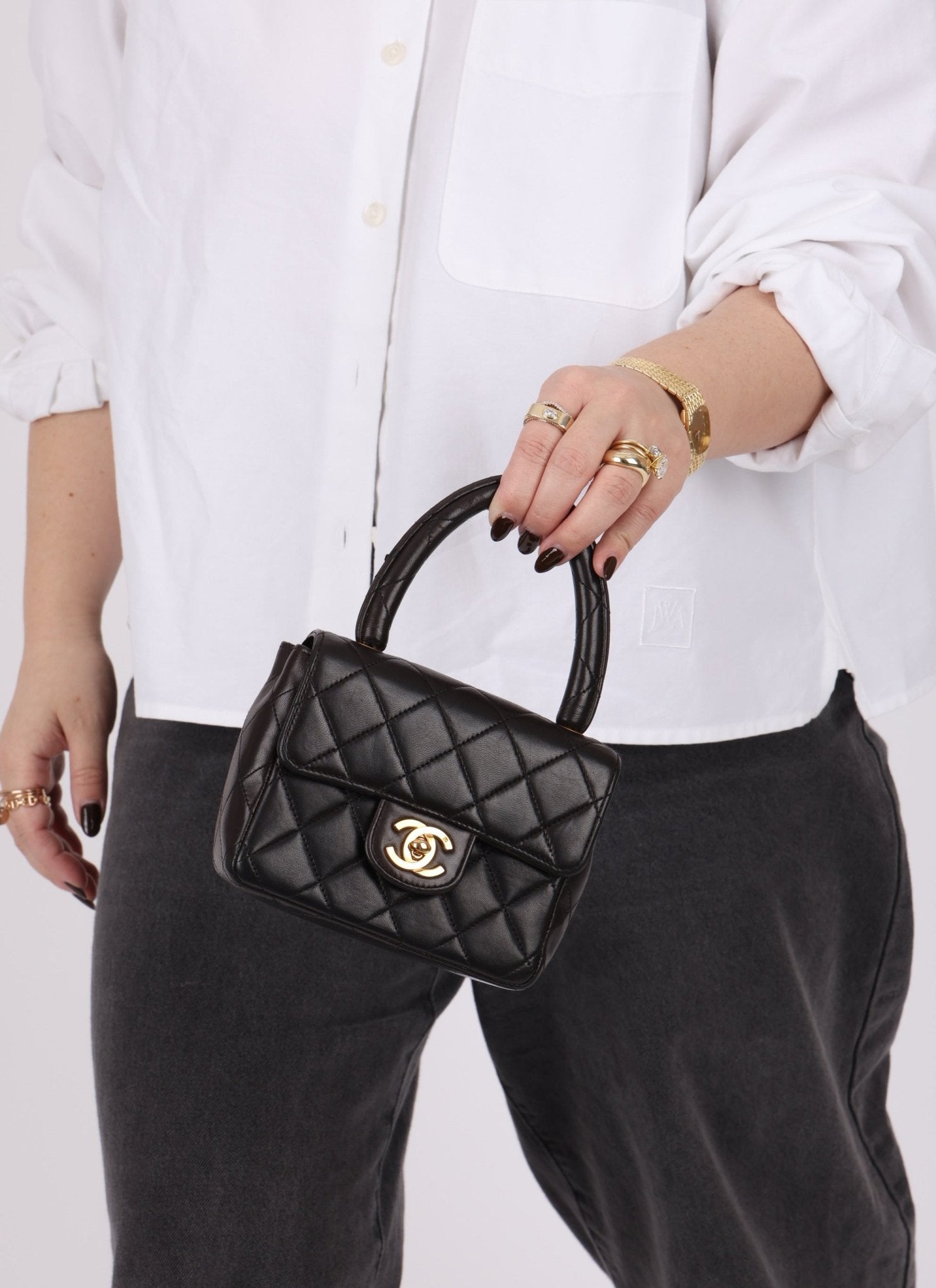 Rare Chanel 1994 Lambskin Parent and Child Kelly - FashioNica