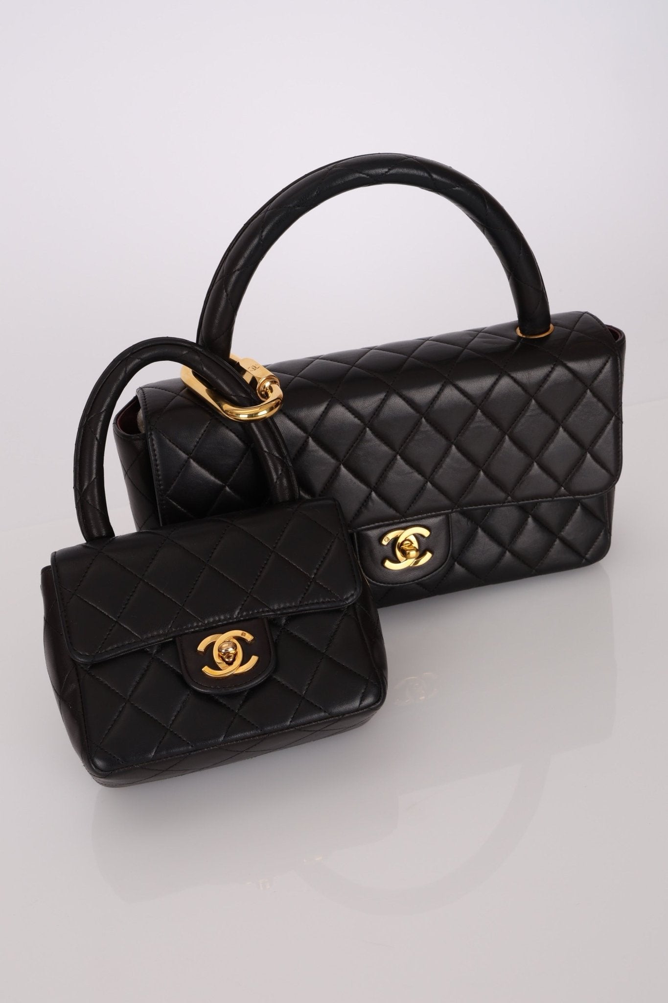 Rare Chanel 1994 Lambskin Parent and Child Kelly - FashioNica