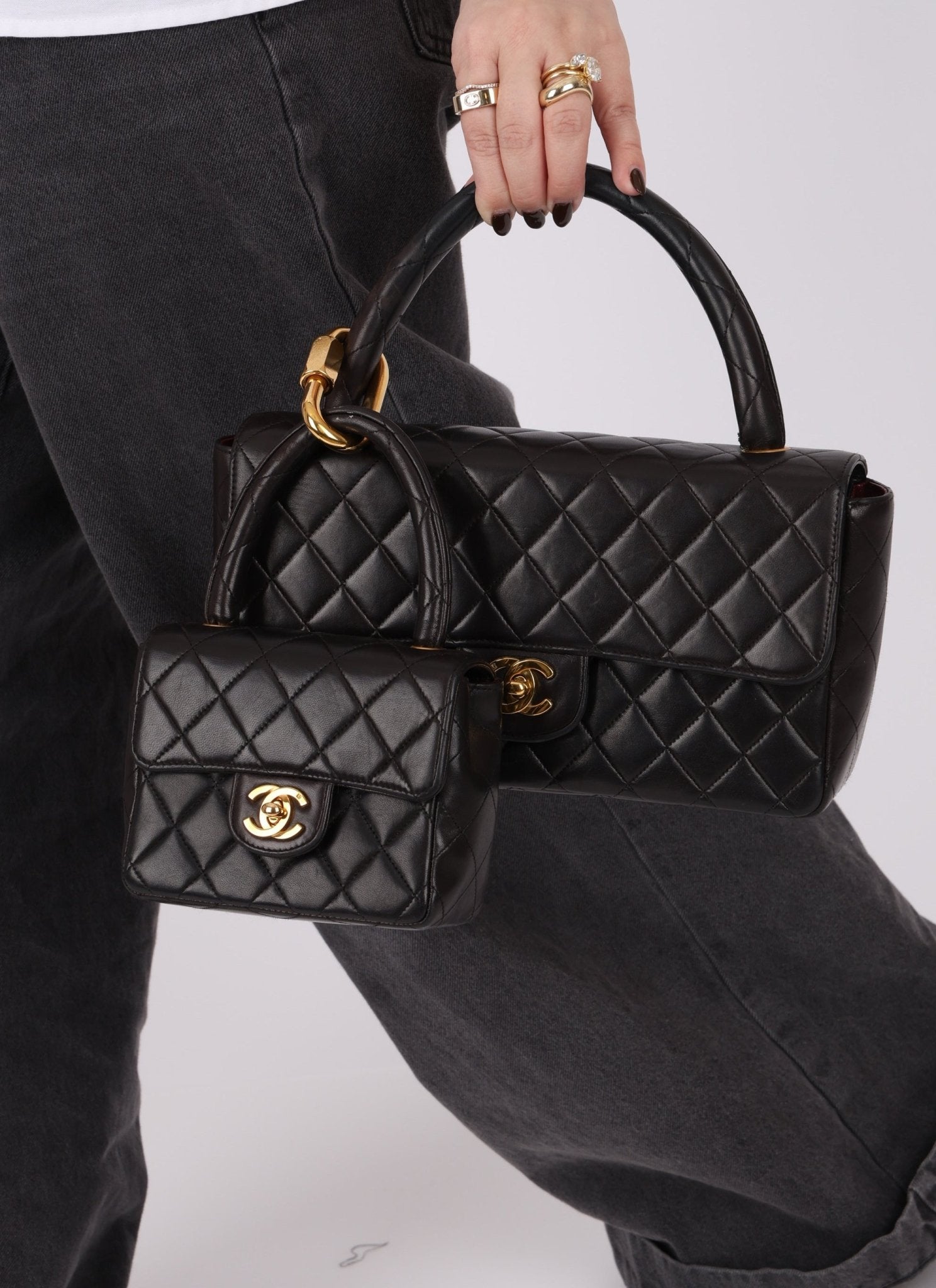 Rare Chanel 1994 Lambskin Parent and Child Kelly - FashioNica