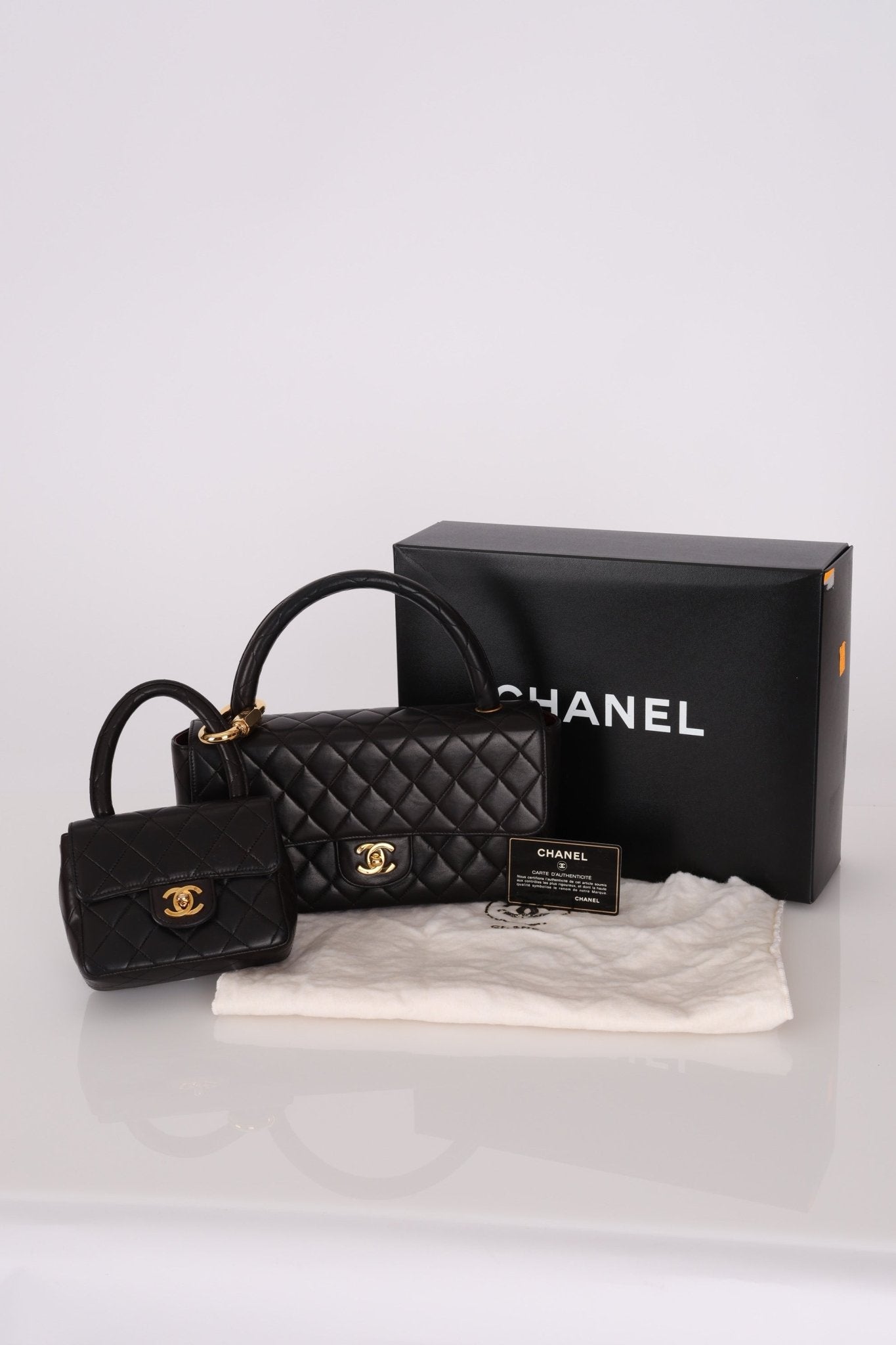Rare Chanel 1994 Lambskin Parent and Child Kelly - FashioNica