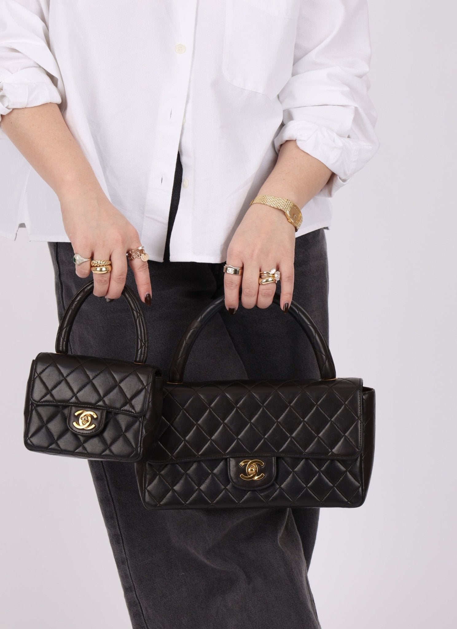 Rare Chanel 1994 Lambskin Parent and Child Kelly - FashioNica