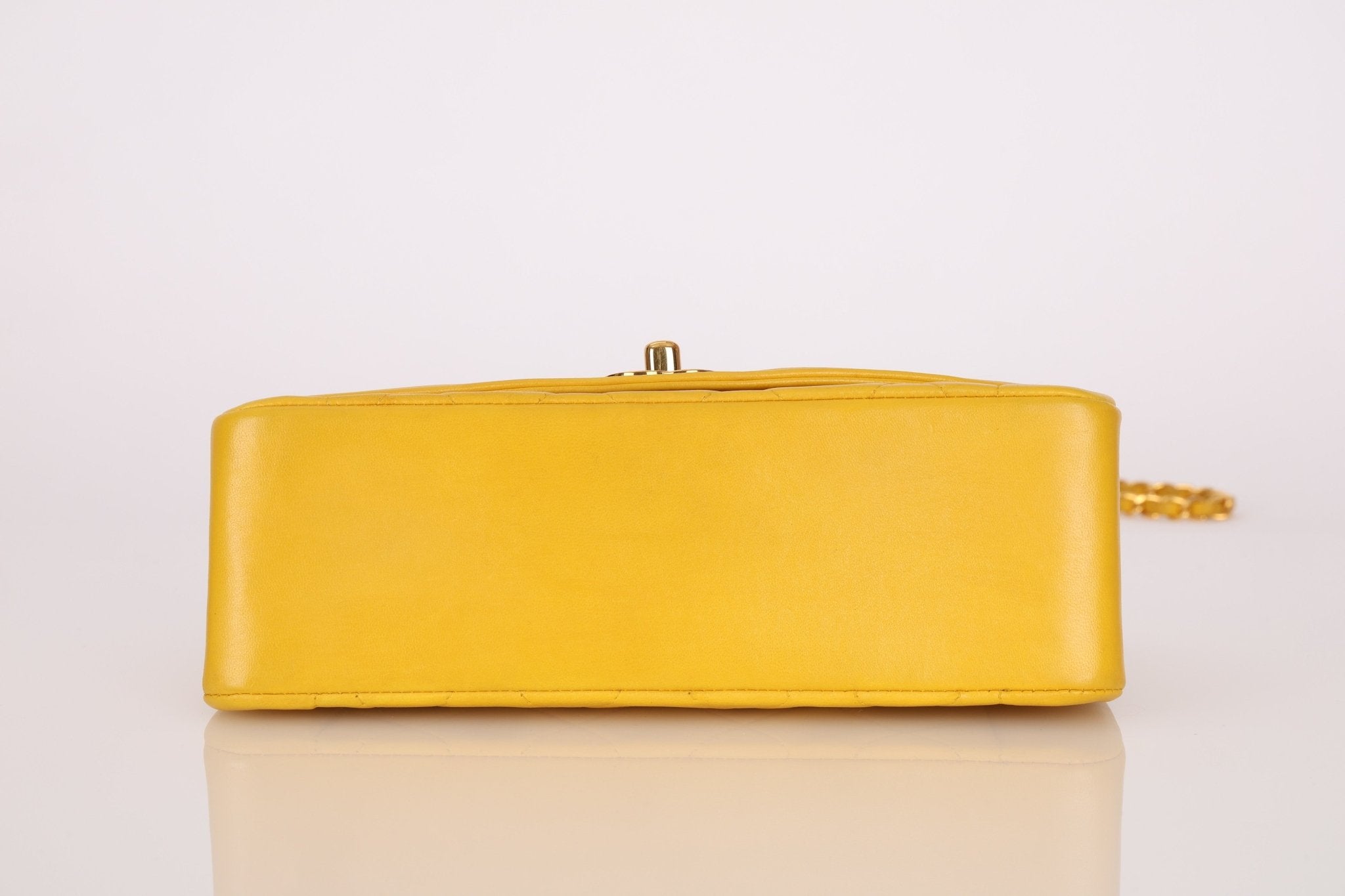 Rare Chanel 1994 Lemon Lambskin Small Diana - FashioNica