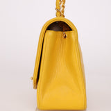 Rare Chanel 1994 Lemon Lambskin Small Diana - FashioNica