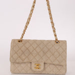 Rare Chanel 1994 Linen Medium Classic Flap - FashioNica