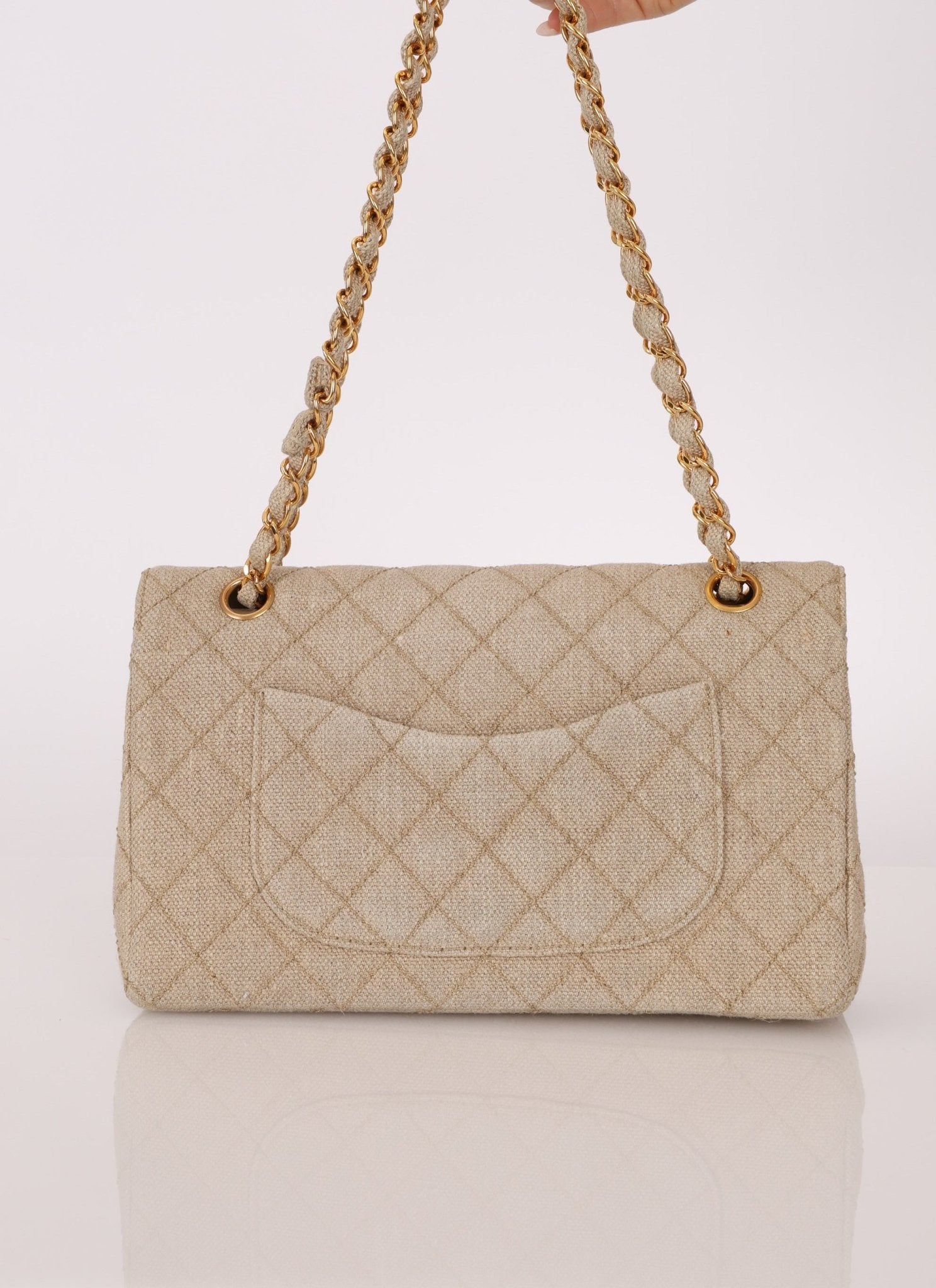 Rare Chanel 1994 Linen Medium Classic Flap - FashioNica