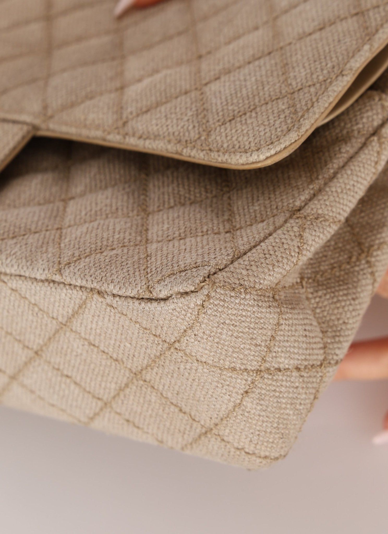 Rare Chanel 1994 Linen Medium Classic Flap - FashioNica