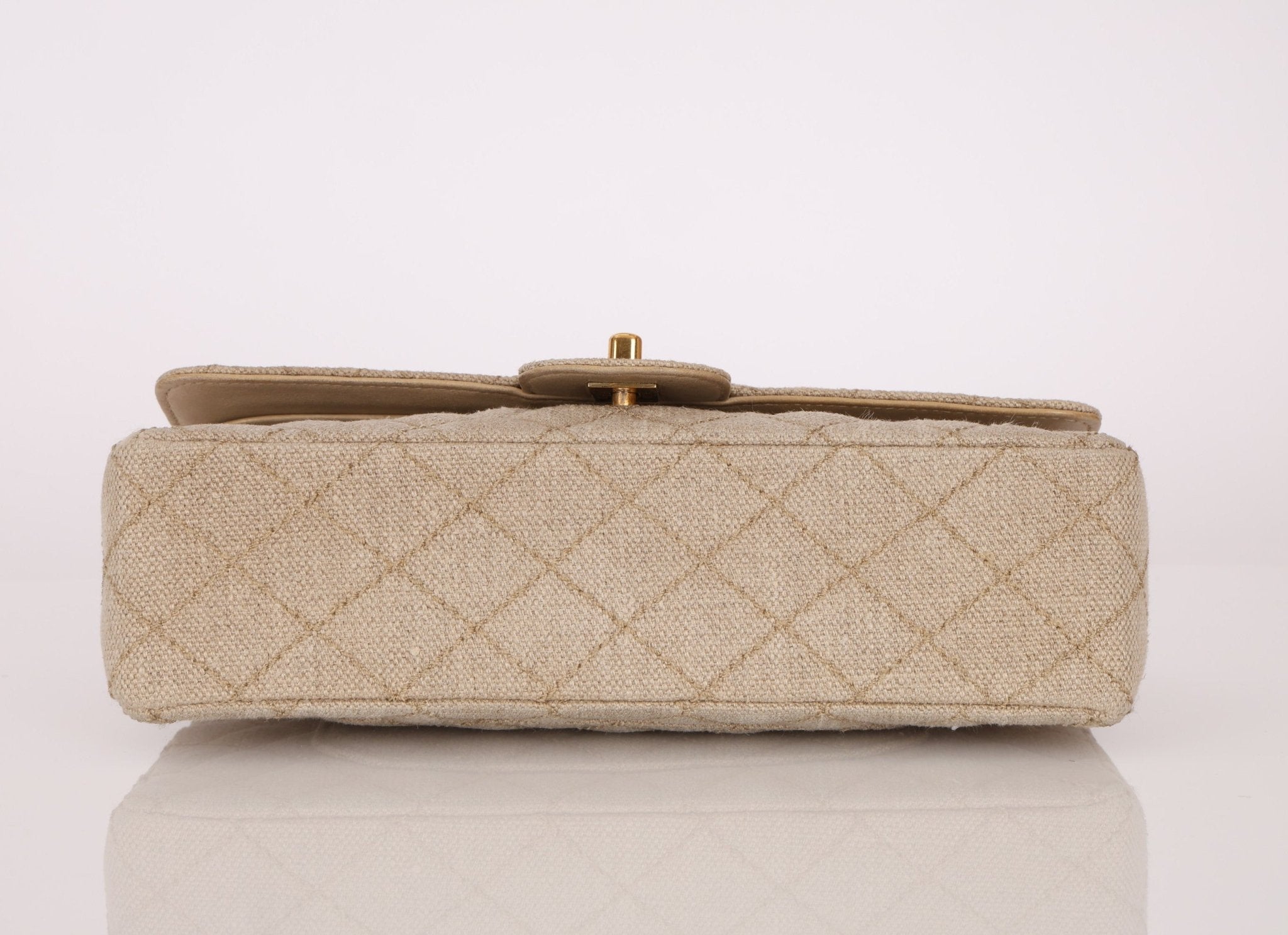 Rare Chanel 1994 Linen Medium Classic Flap - FashioNica