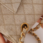 Rare Chanel 1994 Linen Medium Classic Flap - FashioNica
