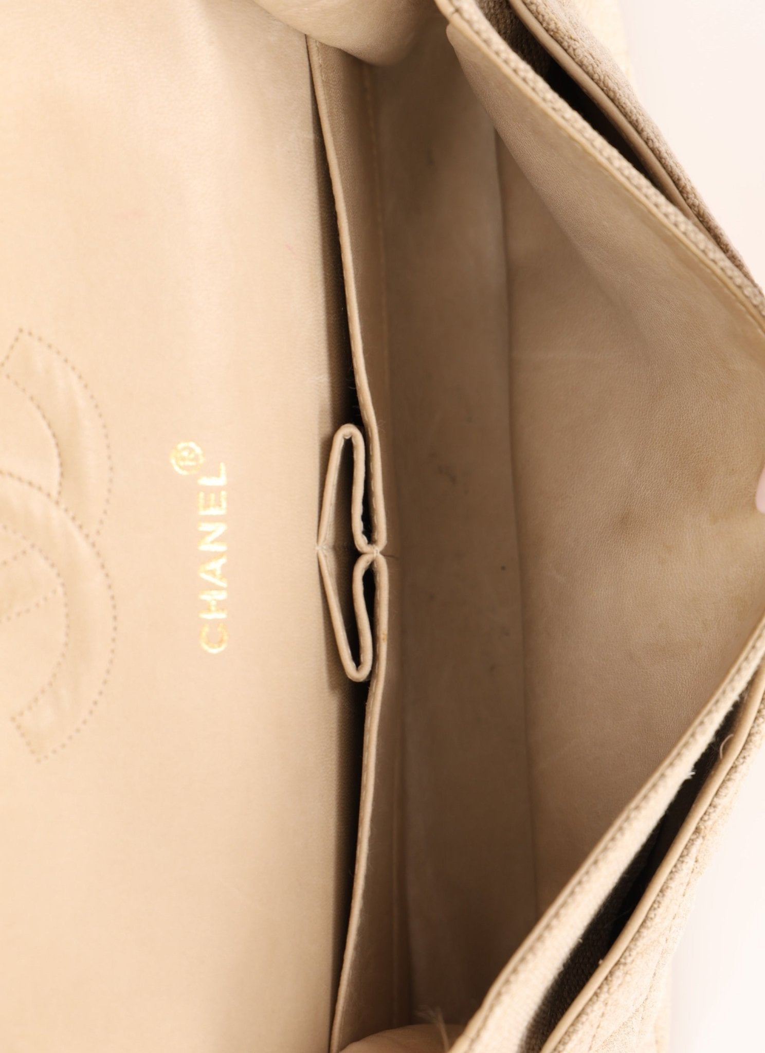 Rare Chanel 1994 Linen Medium Classic Flap - FashioNica