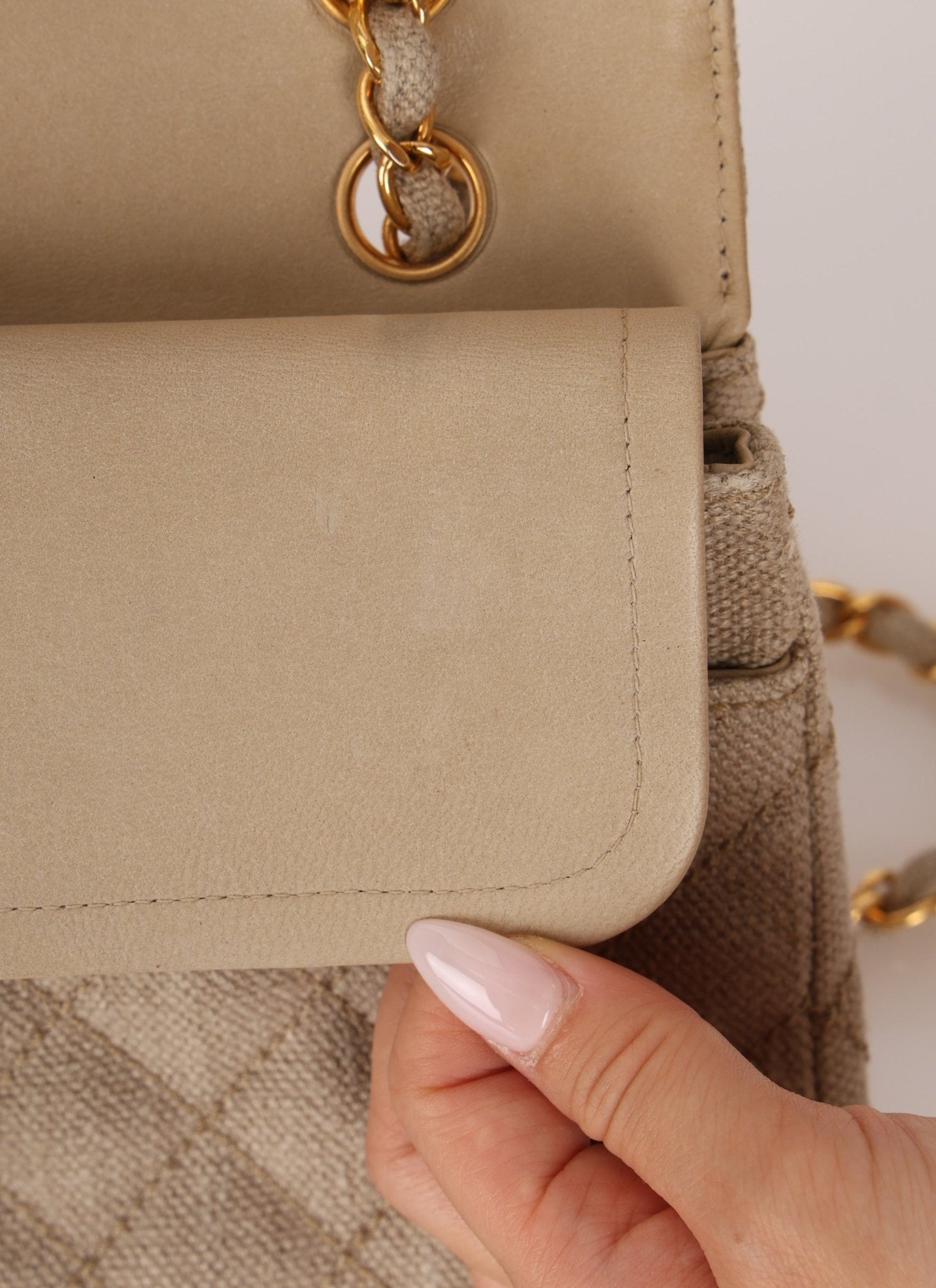 Rare Chanel 1994 Linen Medium Classic Flap - FashioNica