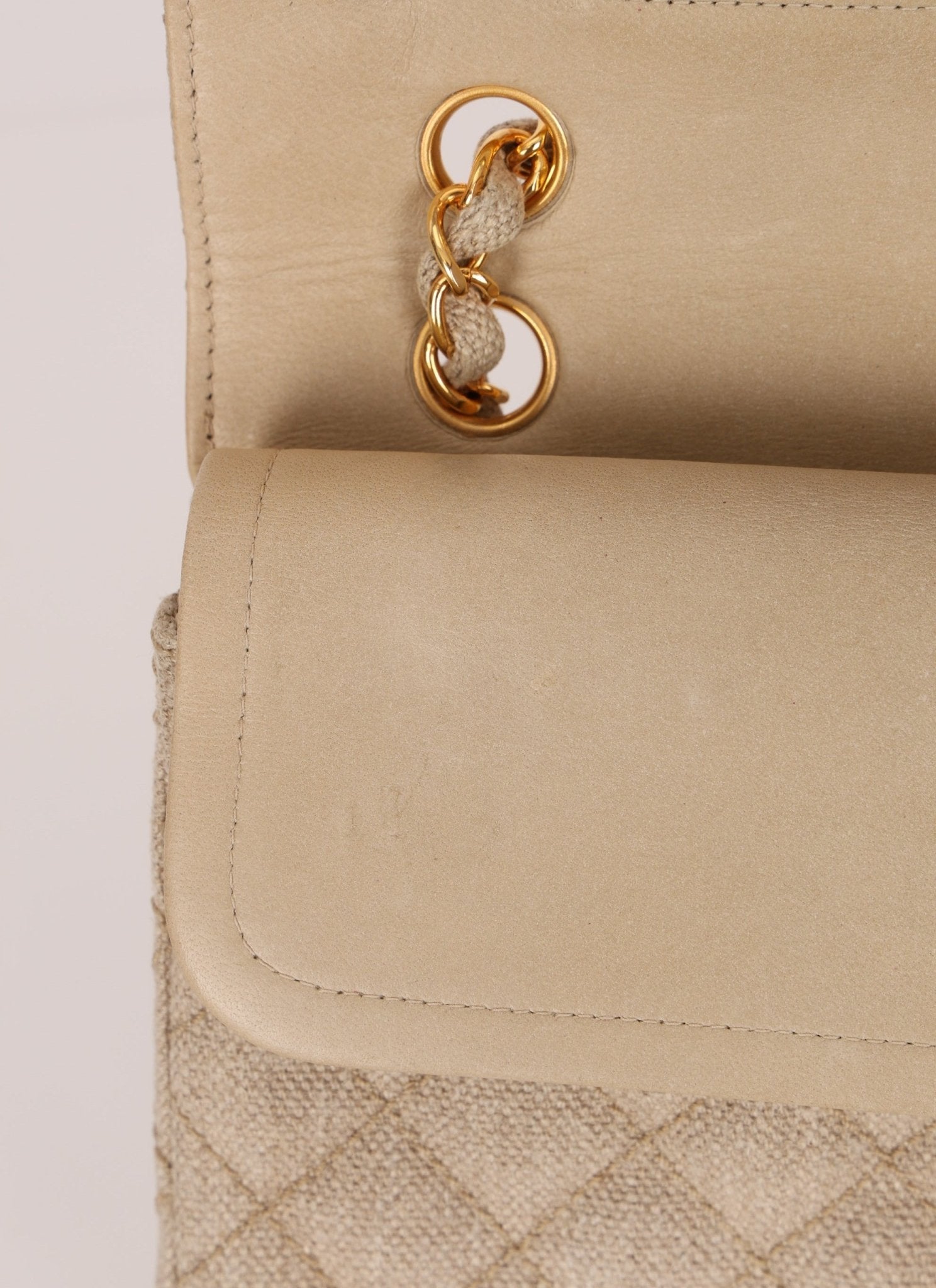 Rare Chanel 1994 Linen Medium Classic Flap - FashioNica