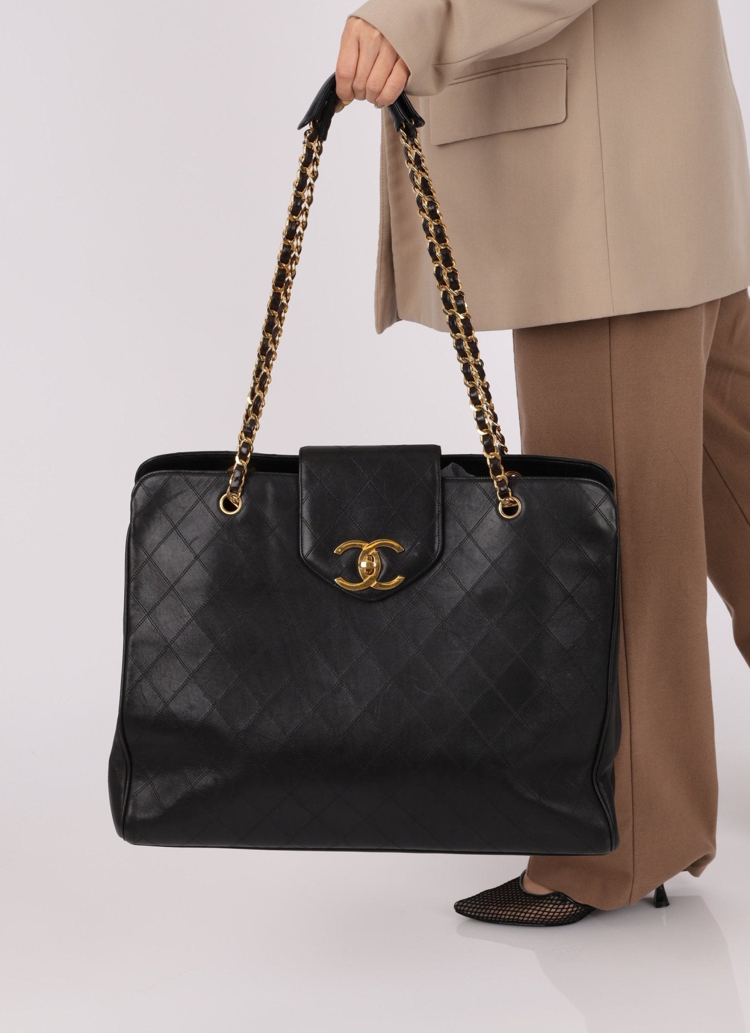 Rare Chanel 1994 XL Supermodel Tote - FashioNica