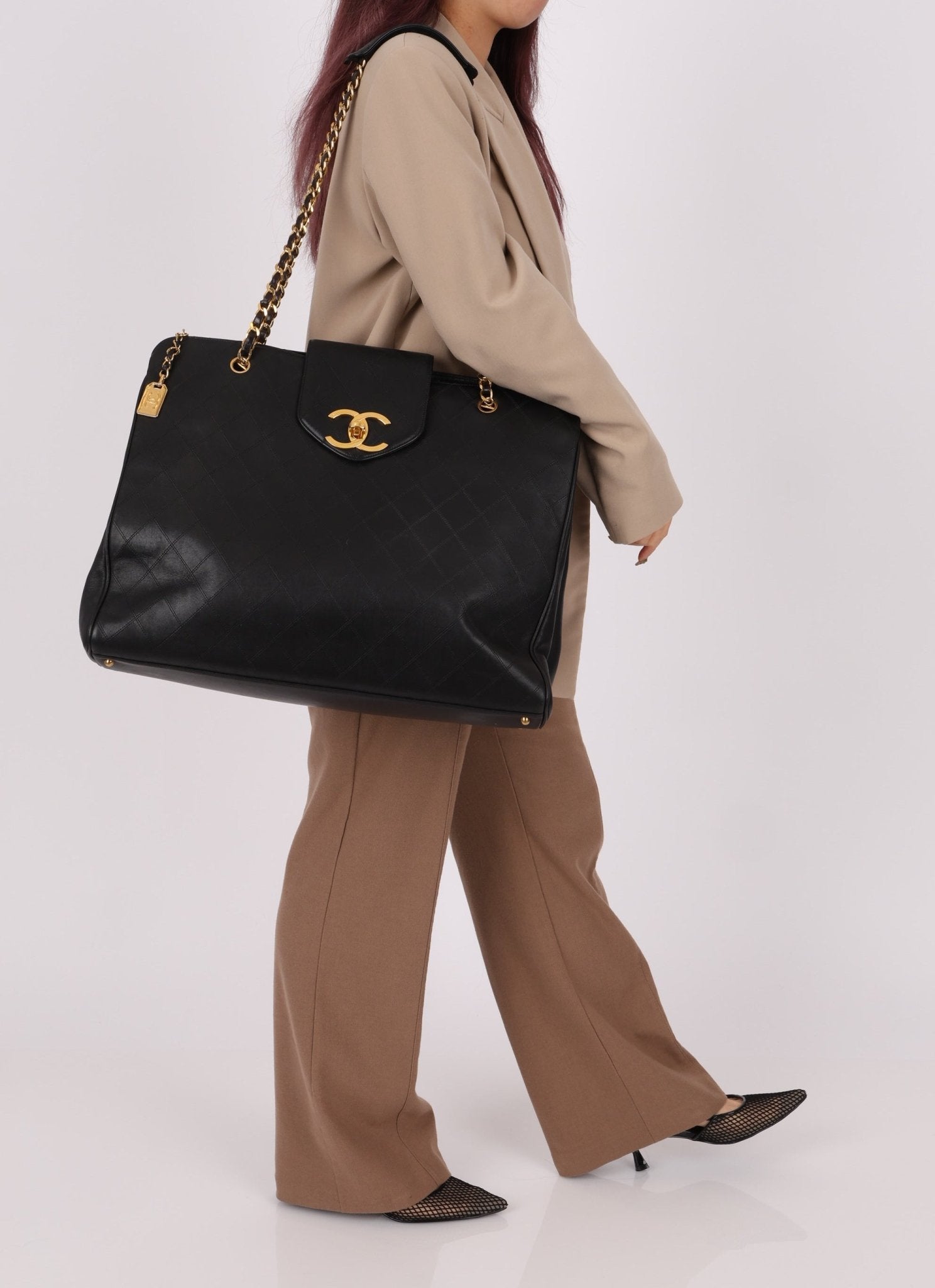 Rare Chanel 1994 XL Supermodel Tote - FashioNica