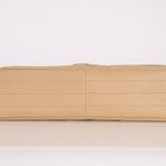 Rare Chanel 1995 Beige Caviar Diagonal Stitch Jumbo Flap Bag 24k GP - FashioNica