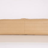 Rare Chanel 1995 Beige Caviar Diagonal Stitch Jumbo Flap Bag 24k GP - FashioNica