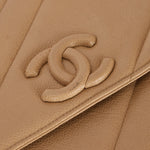 Rare Chanel 1995 Beige Caviar Diagonal Stitch Jumbo Flap Bag 24k GP - FashioNica