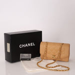 Rare Chanel 1995 Dark Beige Caviar Small Diana 24K GP - FashioNica