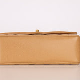 Rare Chanel 1995 Dark Beige Caviar Small Diana 24K GP - FashioNica