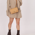 Rare Chanel 1995 Dark Beige Caviar Small Diana 24K GP - FashioNica