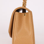 Rare Chanel 1995 Dark Beige Caviar Small Diana 24K GP - FashioNica