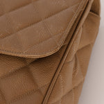 Rare Chanel 1995 Latte Caviar XL Turnlock Top Handle - FashioNica