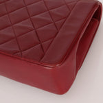 Rare Chanel 1996 Bordeaux Lambskin Medium Diana Flap Bag 24k GP - FashioNica