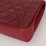 Rare Chanel 1996 Bordeaux Lambskin Medium Diana Flap Bag 24k GP - FashioNica