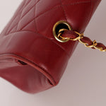 Rare Chanel 1996 Bordeaux Lambskin Medium Diana Flap Bag 24k GP - FashioNica