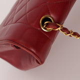 Rare Chanel 1996 Bordeaux Lambskin Medium Diana Flap Bag 24k GP - FashioNica