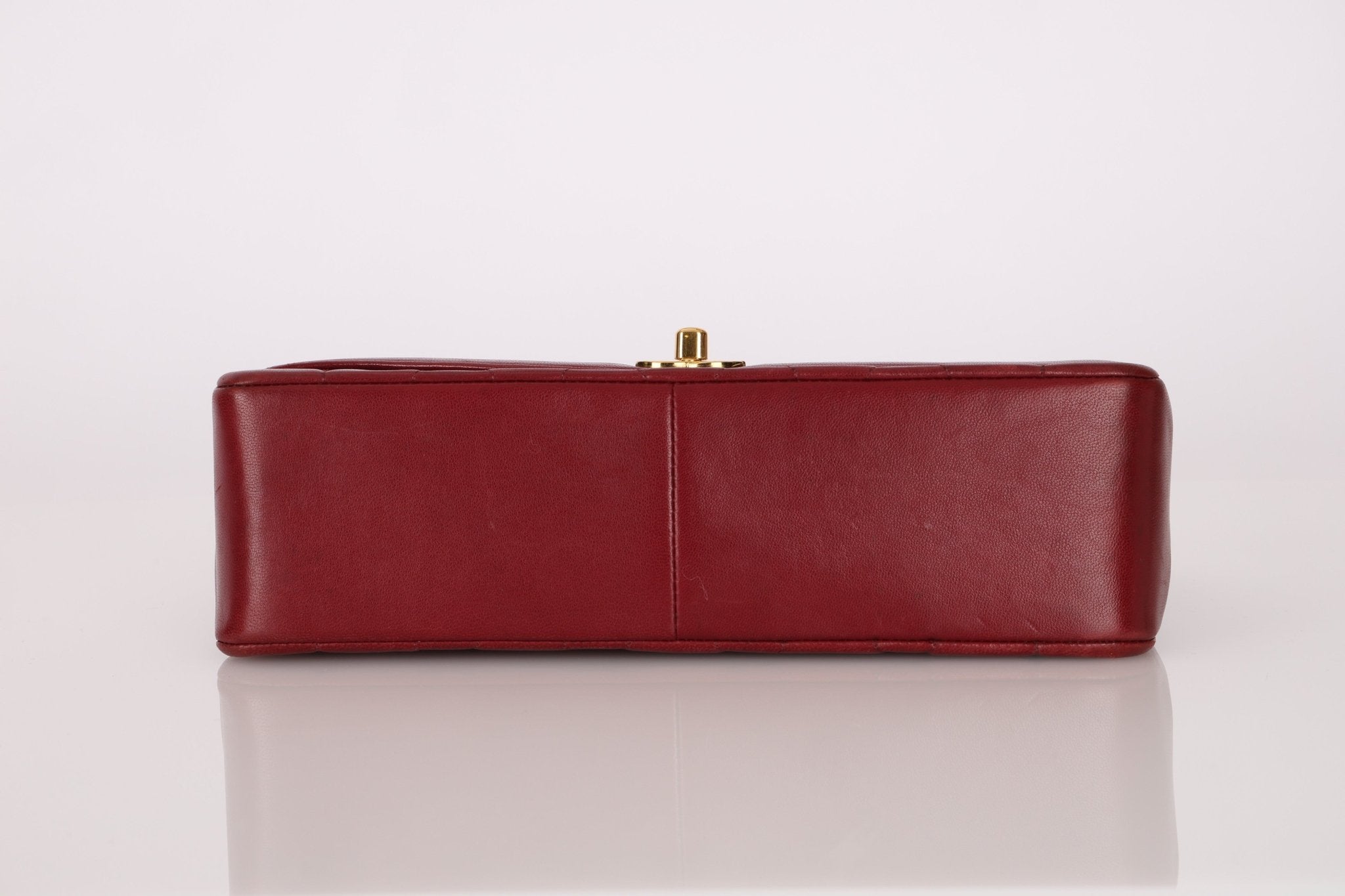 Rare Chanel 1996 Bordeaux Lambskin Medium Diana Flap Bag 24k GP - FashioNica