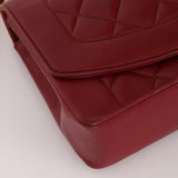 Rare Chanel 1996 Bordeaux Lambskin Medium Diana Flap Bag 24k GP - FashioNica