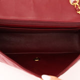 Rare Chanel 1996 Bordeaux Lambskin Medium Diana Flap Bag 24k GP - FashioNica