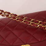 Rare Chanel 1996 Bordeaux Lambskin Medium Diana Flap Bag 24k GP - FashioNica