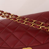 Rare Chanel 1996 Bordeaux Lambskin Medium Diana Flap Bag 24k GP - FashioNica