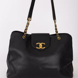 Rare Chanel 1996 Caviar Double - Sided Supermodel Tote - FashioNica