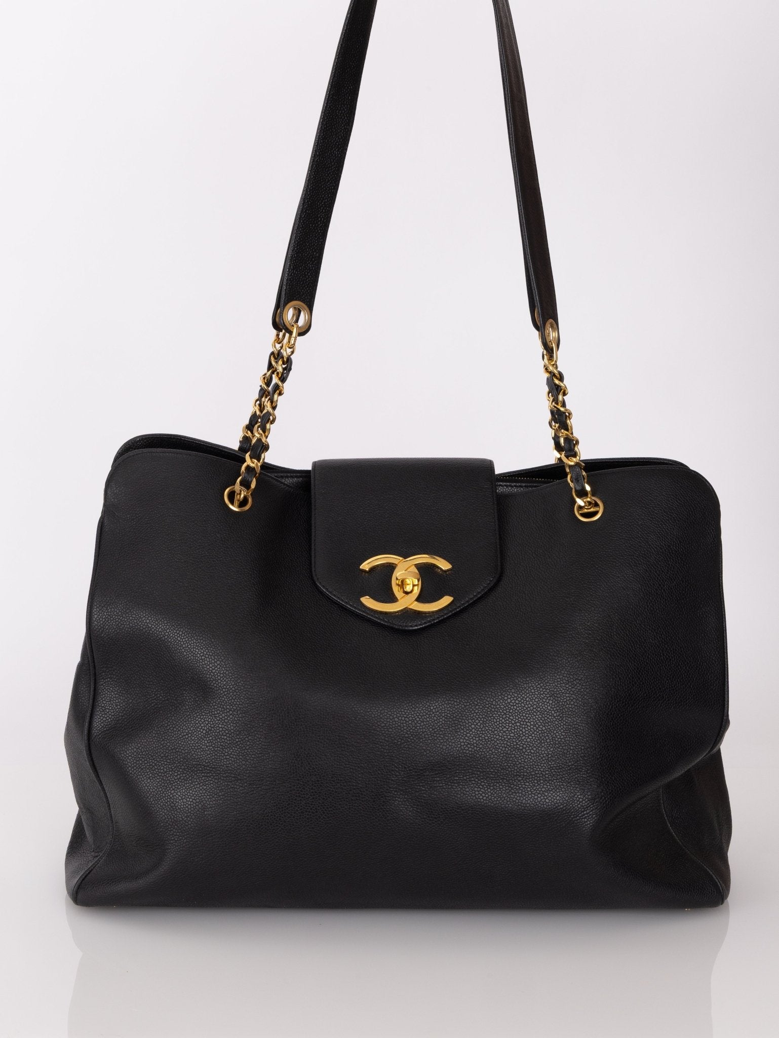 Rare Chanel 1996 Caviar Double - Sided Supermodel Tote - FashioNica