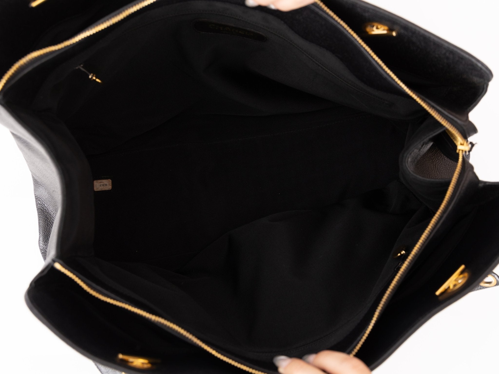 Rare Chanel 1996 Caviar Double - Sided Supermodel Tote - FashioNica