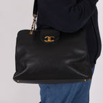 Rare Chanel 1996 Caviar Double - Sided Supermodel Tote - FashioNica