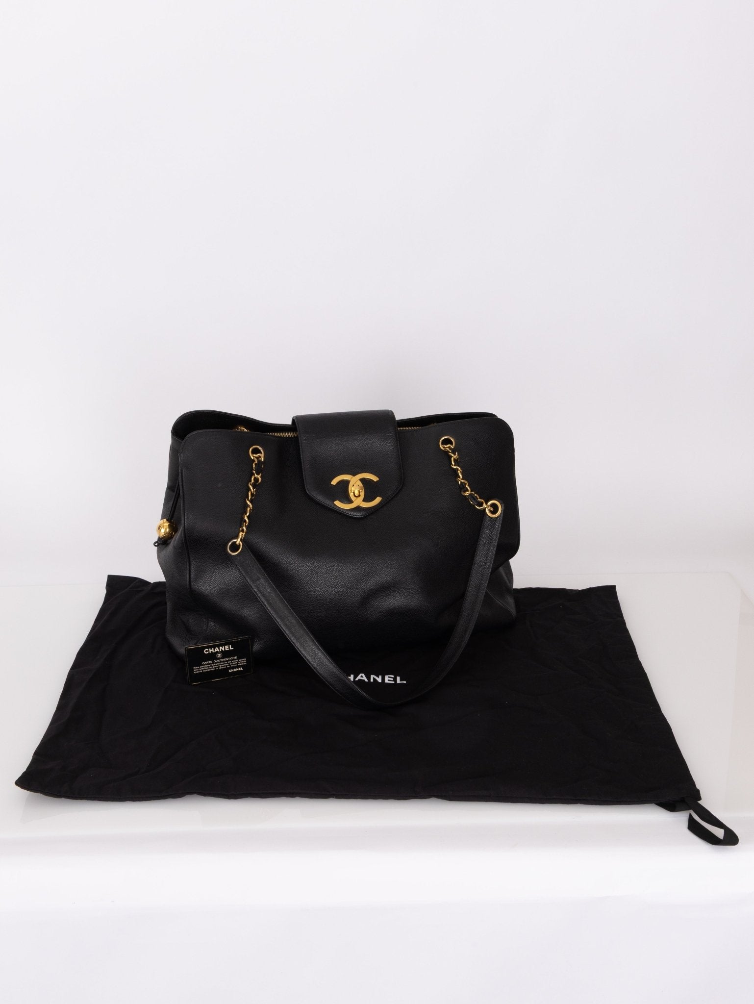 Rare Chanel 1996 Caviar Double - Sided Supermodel Tote - FashioNica