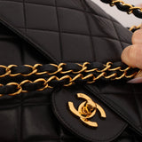 Rare Chanel 1996 Lambskin Double Sided Turnlock Classic Flap Bag 24K GP - FashioNica