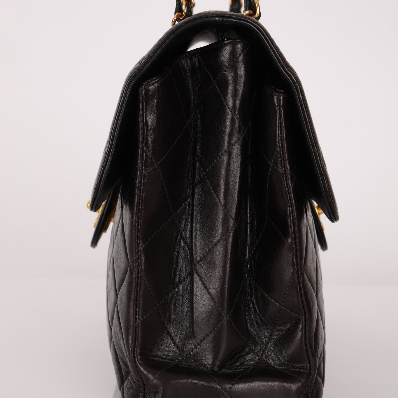 Rare Chanel 1996 Lambskin Double Sided Turnlock Classic Flap Bag 24K GP - FashioNica