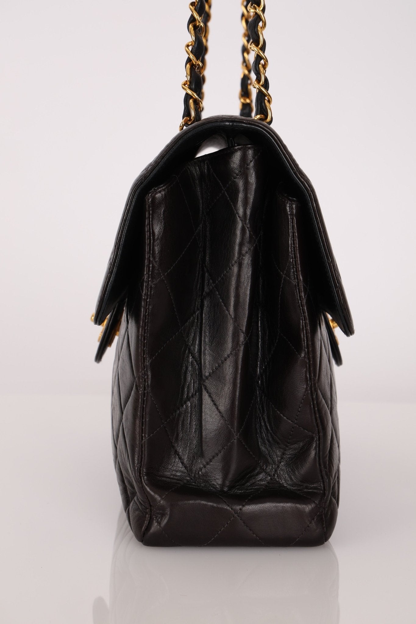 Rare Chanel 1996 Lambskin Double Sided Turnlock Classic Flap Bag 24K GP - FashioNica