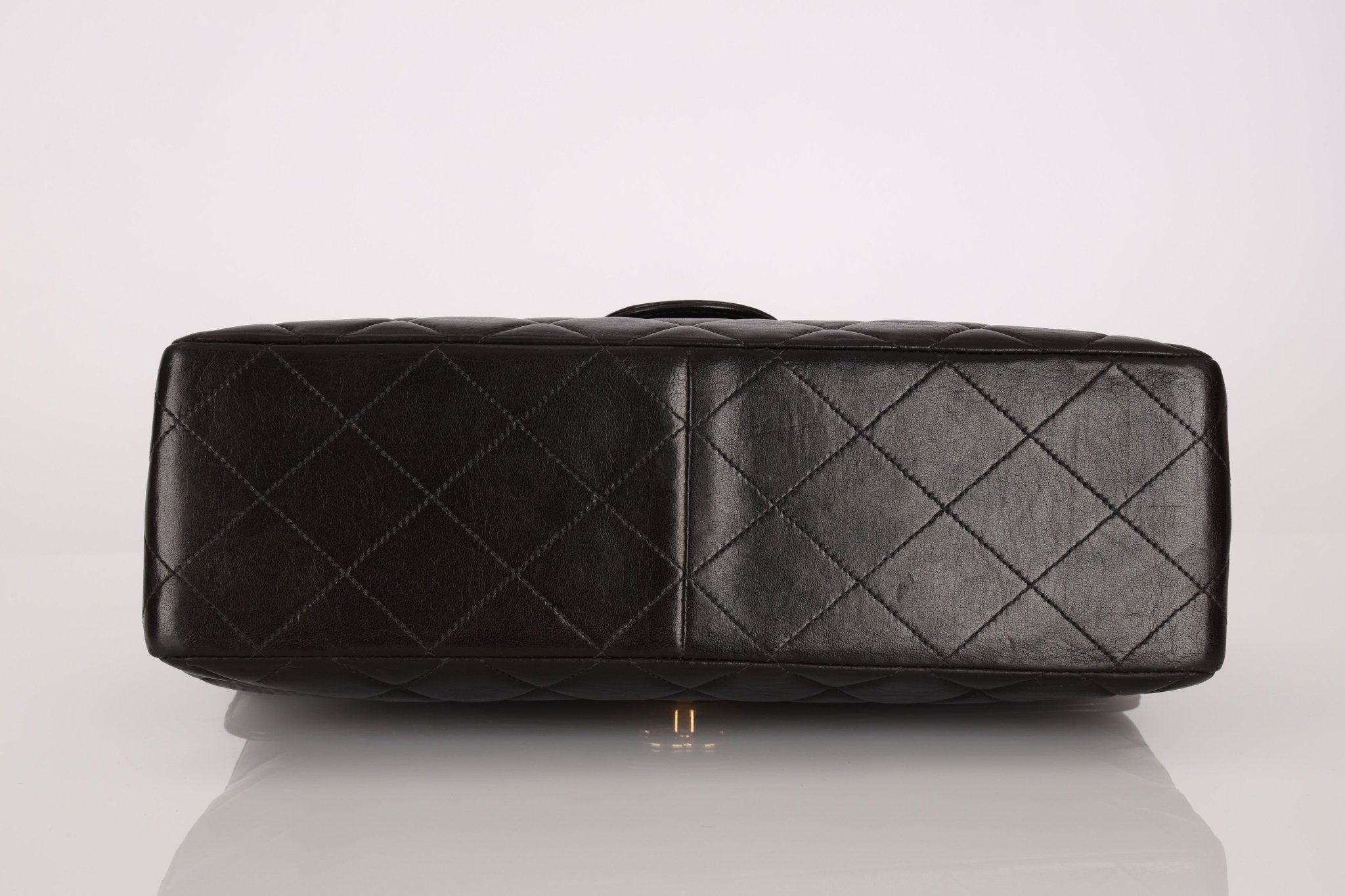 Rare Chanel 1996 Lambskin Double Sided Turnlock Classic Flap Bag 24K GP - FashioNica