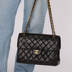 Rare Chanel 1996 Lambskin Double Sided Turnlock Classic Flap Bag 24K GP - FashioNica